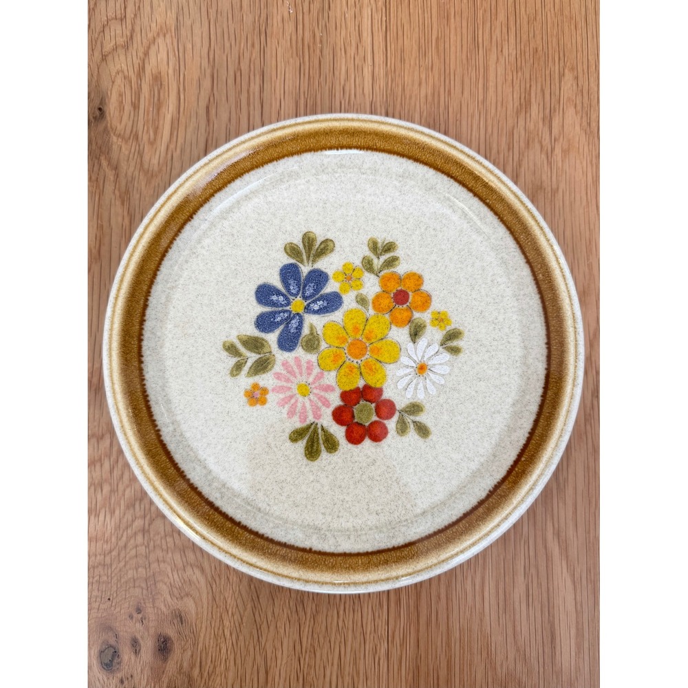 Vtg 2x Mikasa Stone Manor Floribunda 8" Salad Plates F5813 - AS IS - Picture 2 of 6